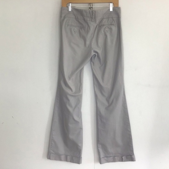 Anthropologie Daughters Of The Liberation Flare Wide Leg cuffed gray Pants Sz 6 - Picture 3 of 8